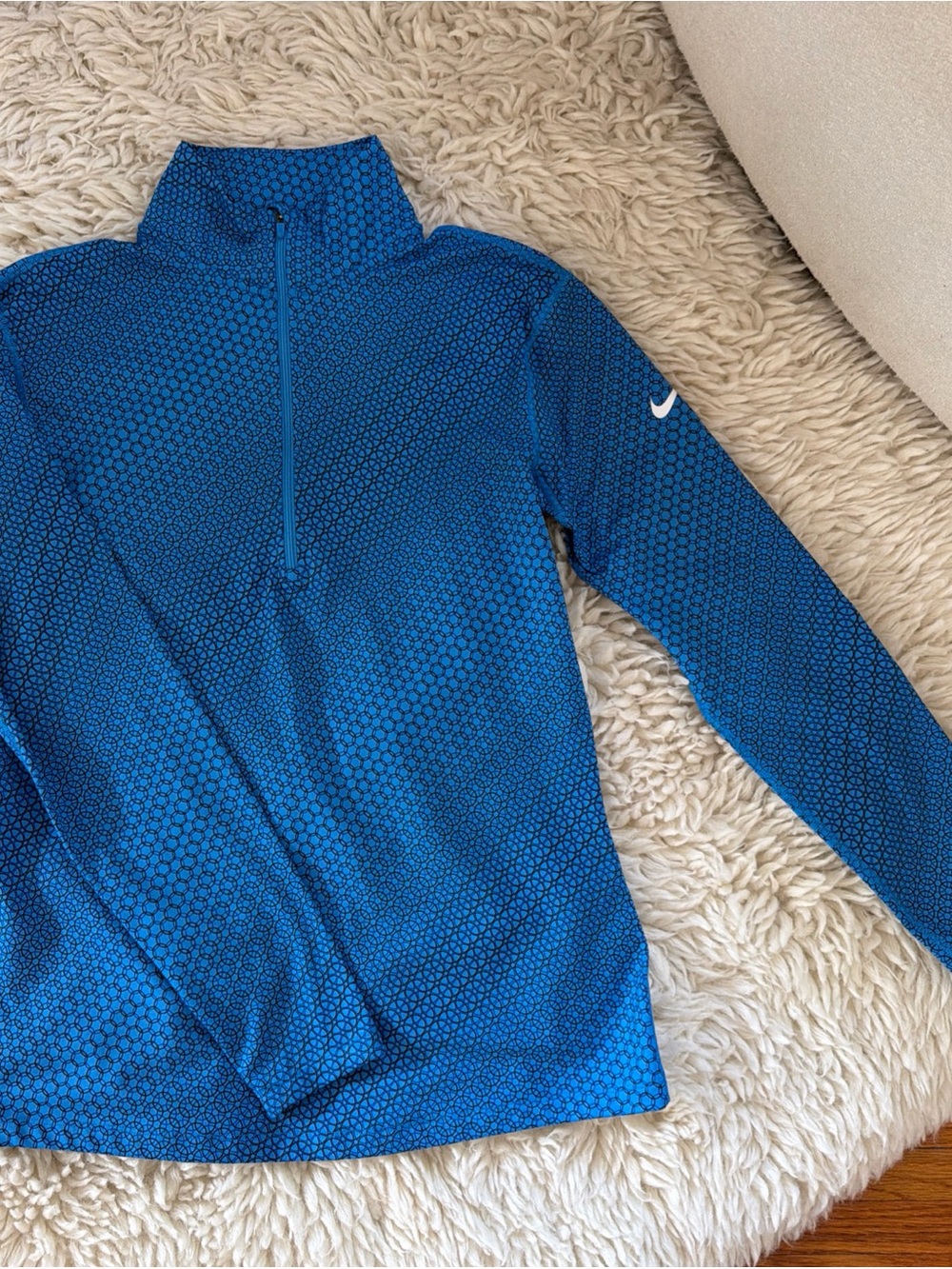 Nike Pro Dri-Fit Fitted 1/4 Zip Blue Pullover Size Women’s XL